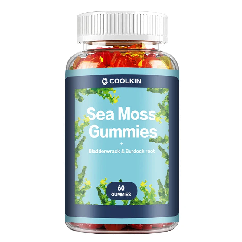 Sea Moss Gummies - Promotes Thyroid and Gut Health, Immune Support, Energy Boost - 60 Gummies