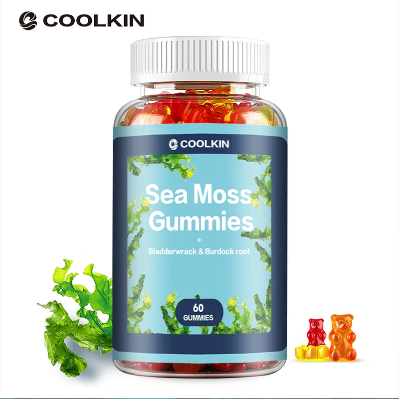 Sea Moss Gummies - Promotes Thyroid and Gut Health, Immune Support, Energy Boost - 60 Gummies