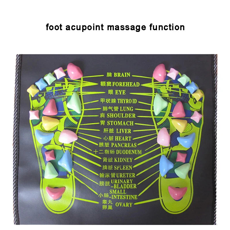 Chinese Foot Acupressure Massager Foot Relaxation Mat Feet Therapy Cushion Stone Reflexology Walk Stress Pain Tension Relief Pad