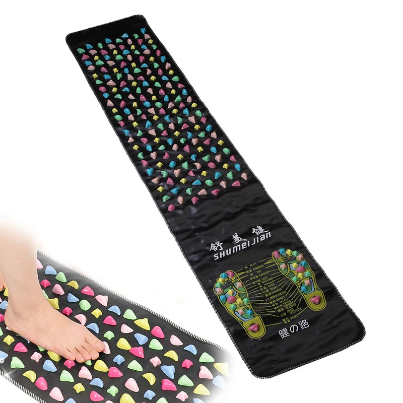 Chinese Foot Acupressure Massager Foot Relaxation Mat Feet Therapy Cushion Stone Reflexology Walk Stress Pain Tension Relief Pad