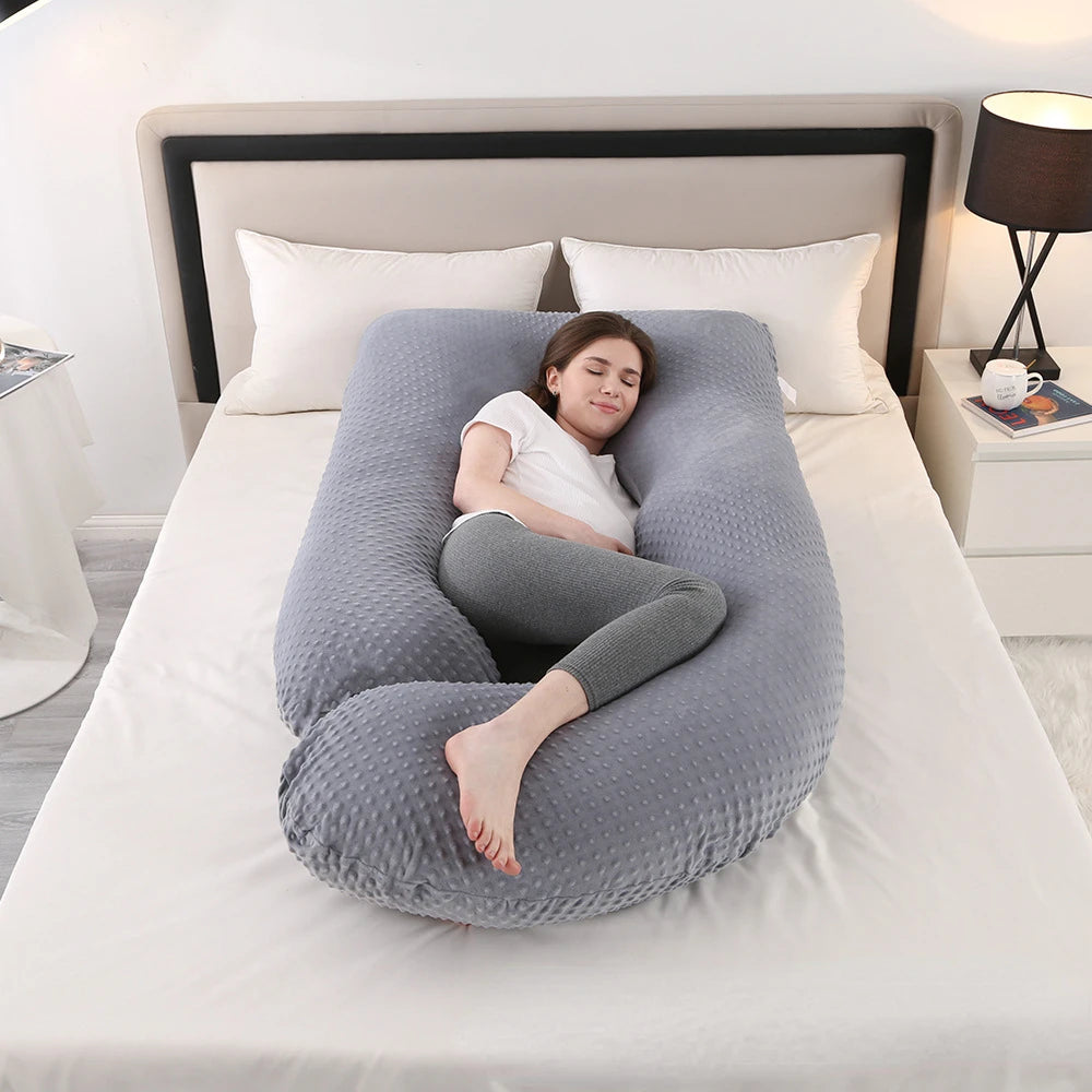 Pregnancy with Comfortable Waist and Abdomen Support for Side Lying Neck Pillows Sleep Orthopedic Sleeping