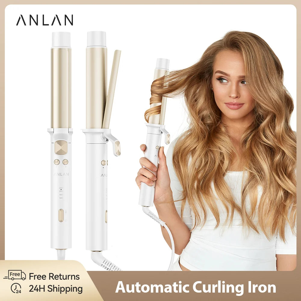 Automatic Curling Iron 30s Fast Heating Smart Temperature Control Ceramic Coating Long Lasting Curls Rotary Hair Curler