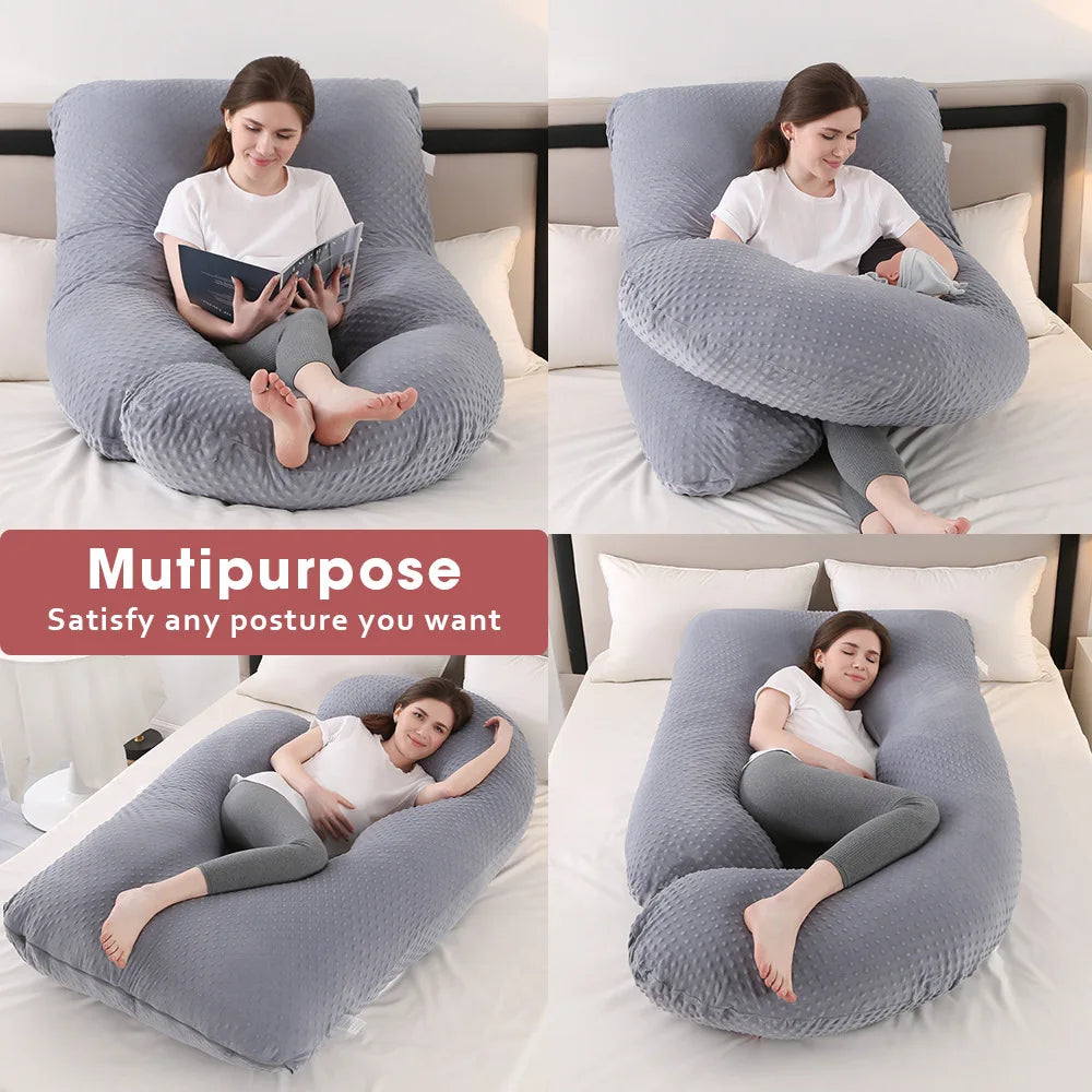 Pregnancy with Comfortable Waist and Abdomen Support for Side Lying Neck Pillows Sleep Orthopedic Sleeping