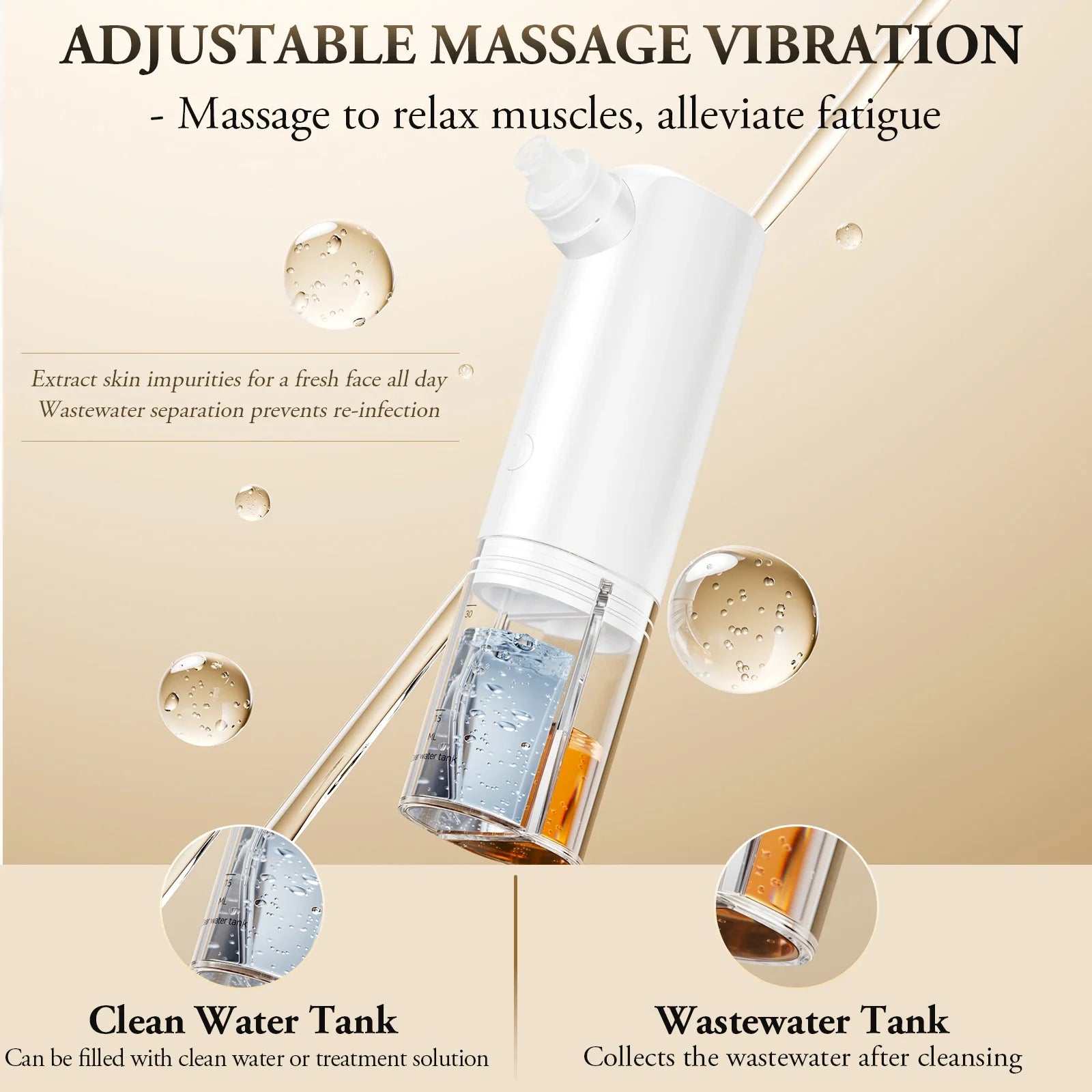 Water Blackhead Remover Pore Vacuum Face Cleaner Water Cycle Facial Whitehead Acne Suction Hydro Cleanse Skin Care