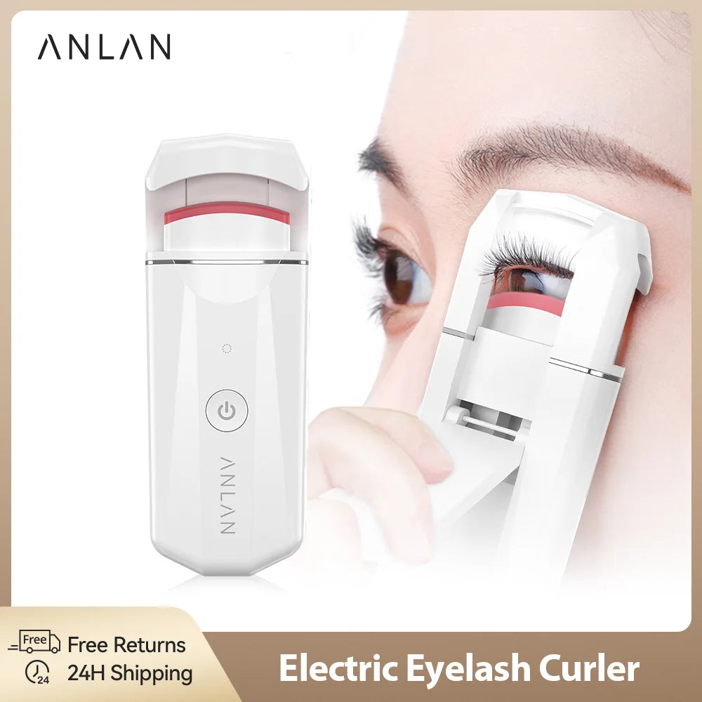 Electric Heated Eyelash Curler Long-Lasting Curl Rechargeable Electric Eye Lash Perm Eyelashes Clip Portable Makeup Tool