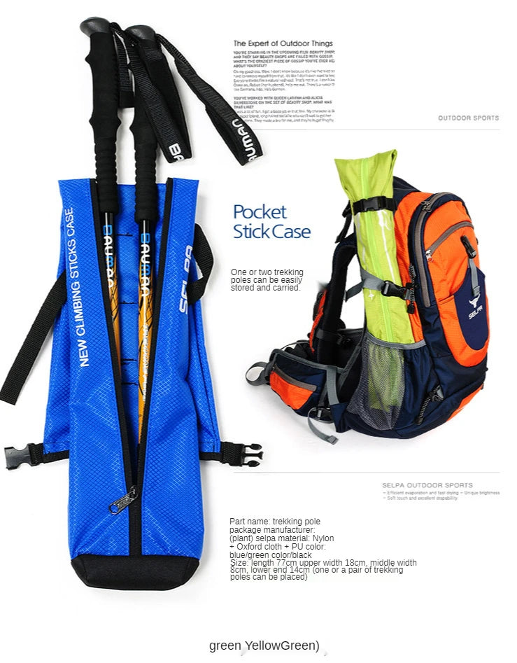 Outdoor Walking Stick Carry Bag - Waterproof Crutch Storage for Effortless Travel