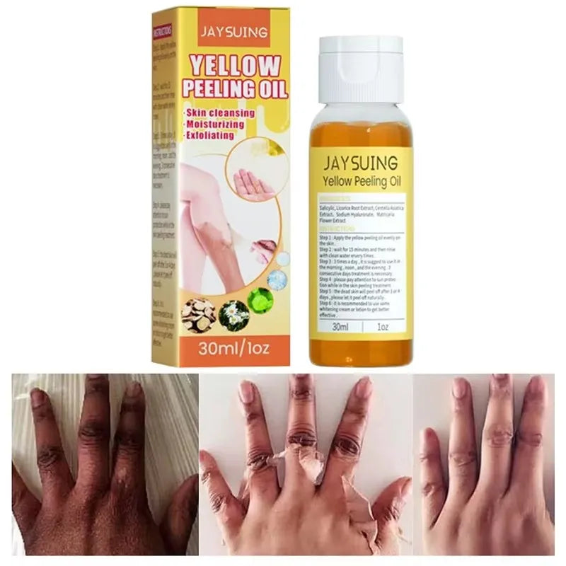 Yellow Peeling Body Oil Dead Skin Remover Cleansing Exfoliation For Tender Glowing Skin Moisturizing Care Beauty Products