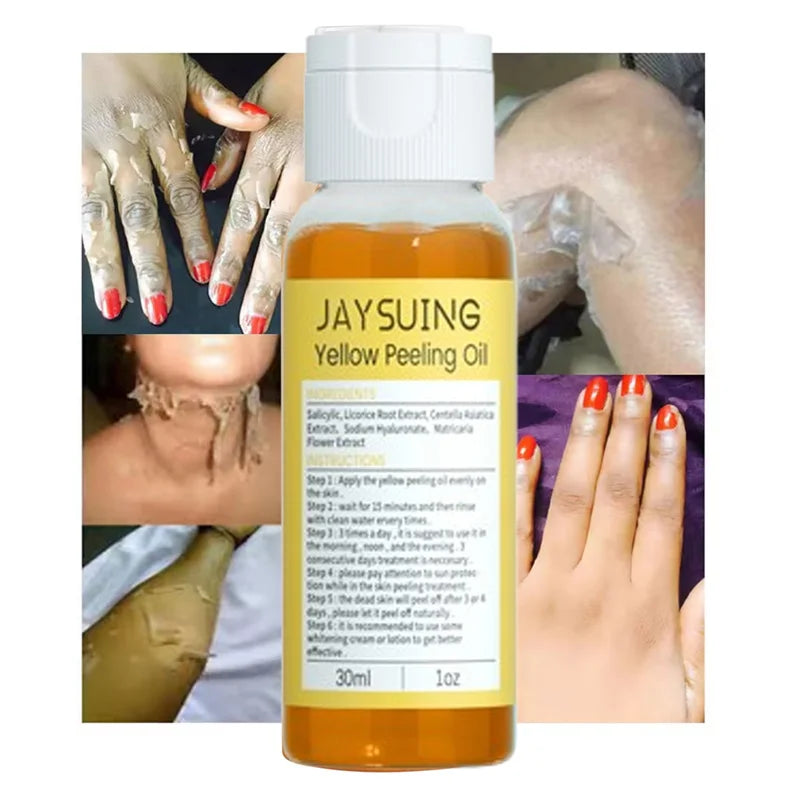 Yellow Peeling Body Oil Dead Skin Remover Cleansing Exfoliation For Tender Glowing Skin Moisturizing Care Beauty Products