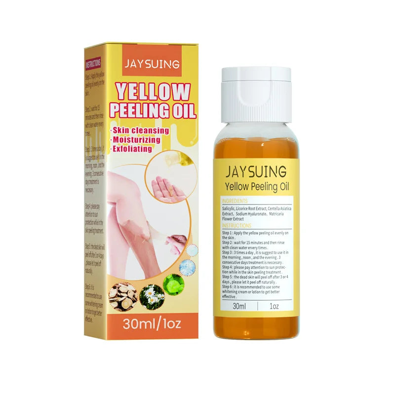 Yellow Peeling Body Oil Dead Skin Remover Cleansing Exfoliation For Tender Glowing Skin Moisturizing Care Beauty Products